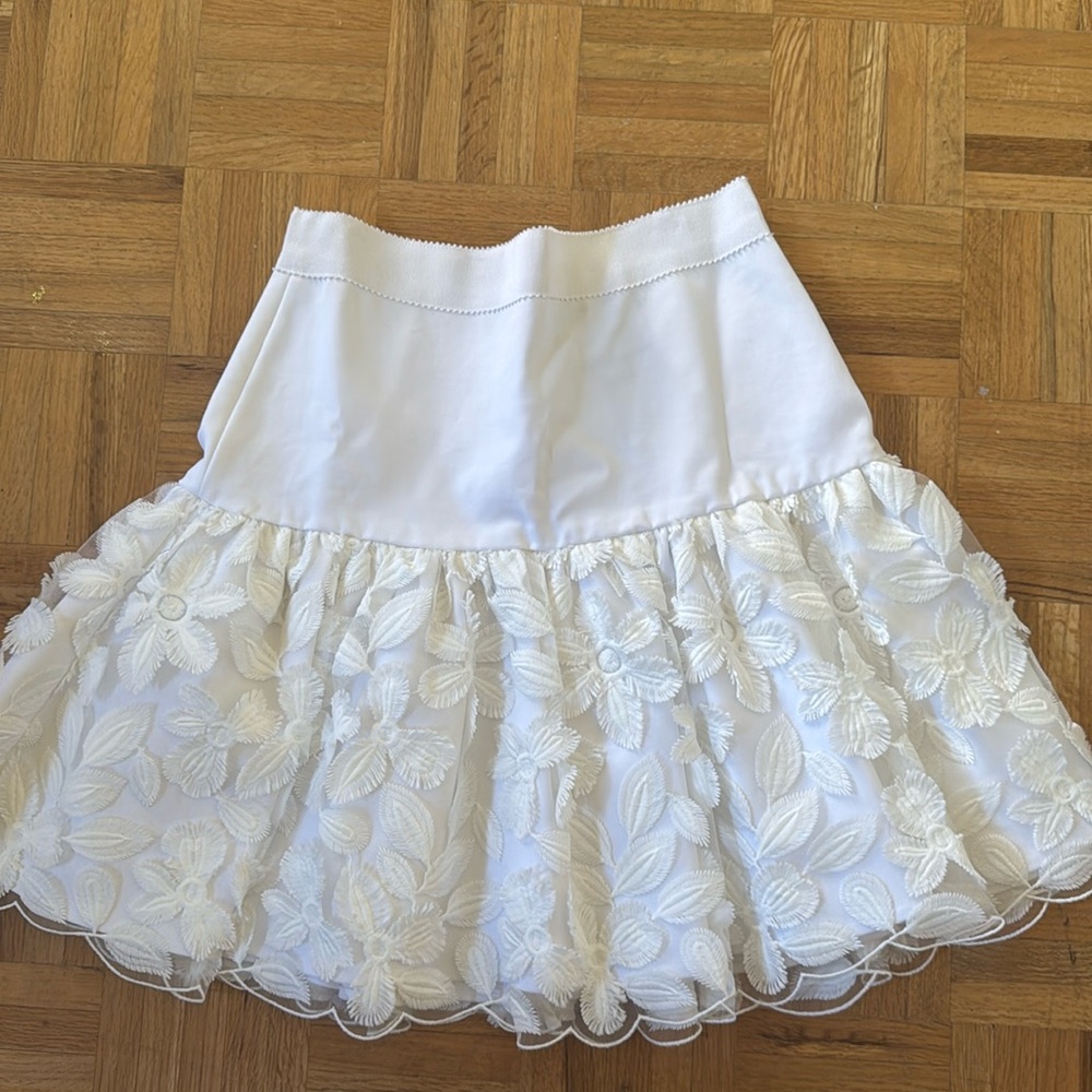 NWT! ALEXIS Flared ZENIA Skirt in Bright White Size XS